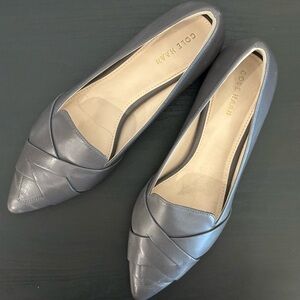 COLE HAAN 🩶 Camilla Gray Leather Pointy Toe Flat